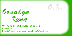 orsolya kuna business card